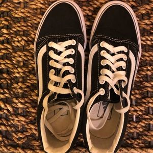 Black and white old school vans